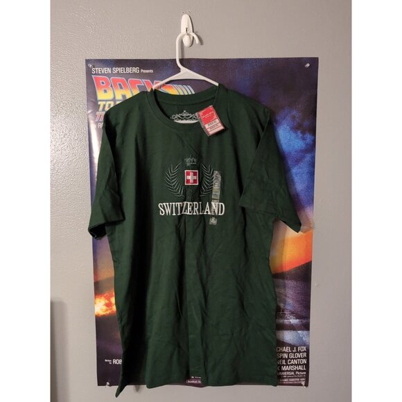 Splash Arts Green Switzerland Men's T Shirt Size XL NWT - Picture 1 of 7